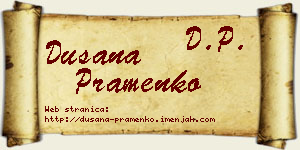 Dušana Pramenko vizit kartica